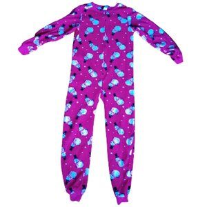 Pink Pajama Onesie Girl Size 10 12 Large ---